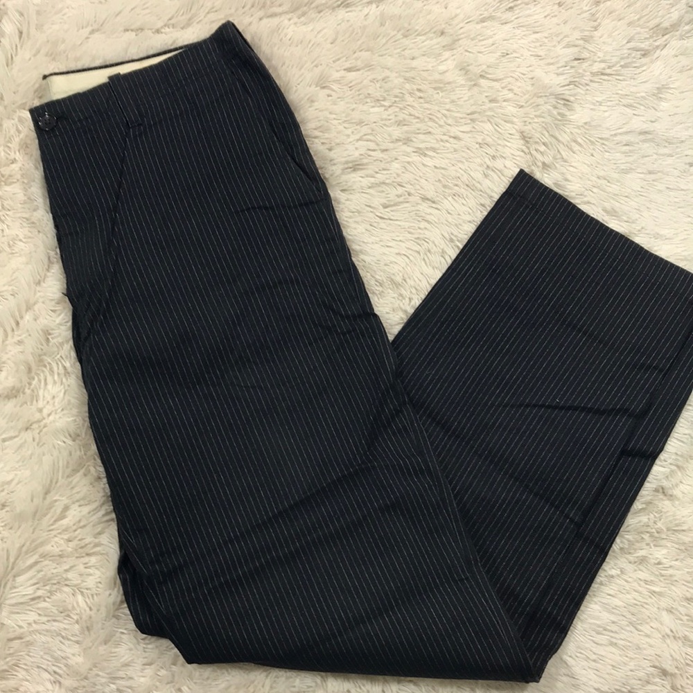 Banana Republic Black Striped Dress Pants